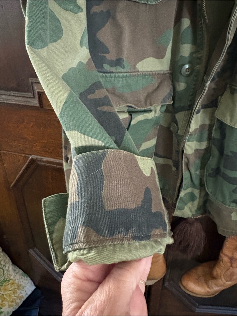DC Men's Woodland Camo Field Jacket - Green/Brown Size Medium - Picture 13 of 14